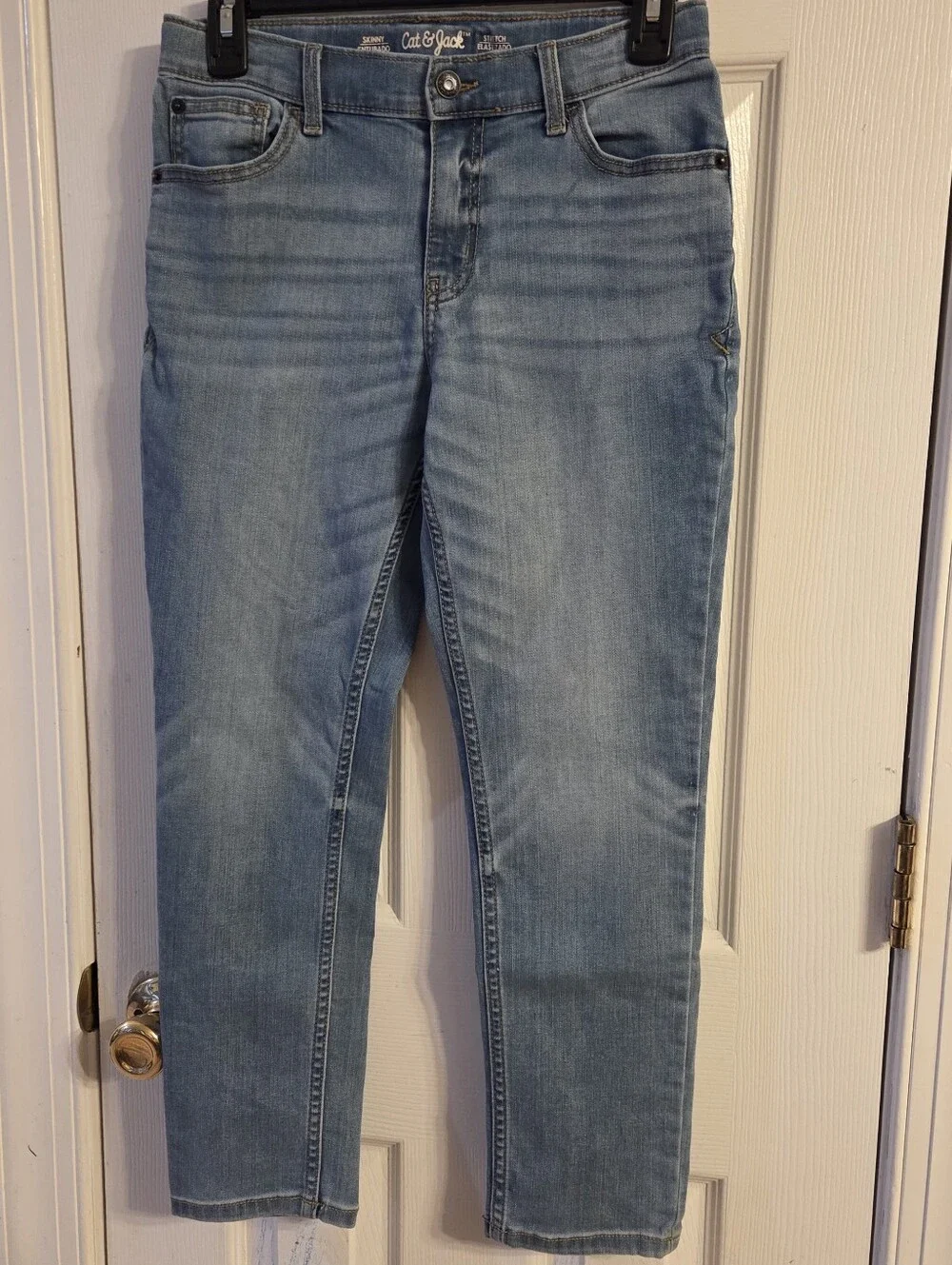 🧸3/$15🧸Cat & Jack Girls' Skinny Stretch Jeans Size 12 Light Wash Denim